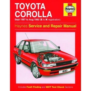Toyota Corolla 1987 - 1992 Haynes Service and Repair Manual